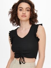 Berankoviai marškinėliai moterims Only 15257542*02, juodi kaina ir informacija | Marškinėliai moterims | pigu.lt