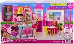 Комплект игрушек Mattel Barbie Cook and Grill Restaurant цена и информация | Игрушки для девочек | pigu.lt