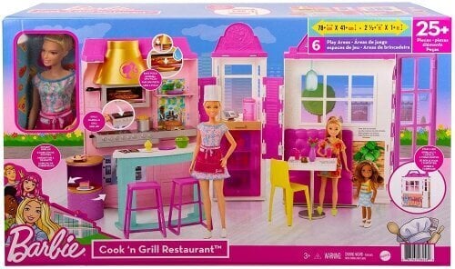 Rinkinys Barbie Cook and Grill Restaurant kaina ir informacija | Žaislai mergaitėms | pigu.lt