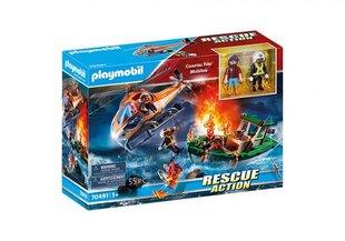 70491 PLAYMOBIL Rescue Action Coastal Fire Mission, 55d kaina ir informacija | Konstruktoriai ir kaladėlės | pigu.lt