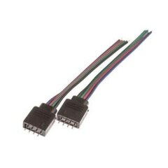 Соединение 4PIN 15 см RGB + черный 4 шт. цена и информация | Кабели и провода | pigu.lt