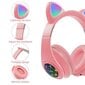 Wireless Headphones With Cat Ears цена и информация | Ausinės | pigu.lt