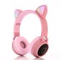 Wireless Headphones With Cat Ears цена и информация | Ausinės | pigu.lt