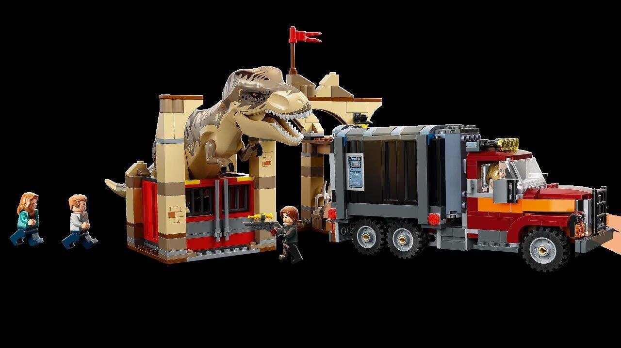 76948 LEGO® Jurassic World Dinozauro tiranozauro ir atrociraptoriaus pabėgimas kaina ir informacija | Konstruktoriai ir kaladėlės | pigu.lt