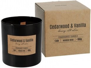 Ароматическая свеча Polar с деревянной крышкой Cedarwood & Vanilla цена и информация | Подсвечники, свечи | pigu.lt