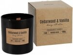 Ароматическая свеча Polar с деревянной крышкой Cedarwood & Vanilla