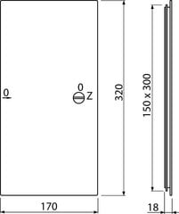 Revizinės durelės 150x300 mm, baltos kaina ir informacija | Revizinės durelės, priedai | pigu.lt