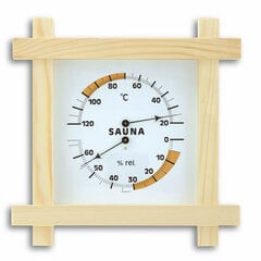 Analoginis pirties termometras su mediniu rėmu TFA 40.1008 kaina ir informacija | Saunos, pirties aksesuarai | pigu.lt