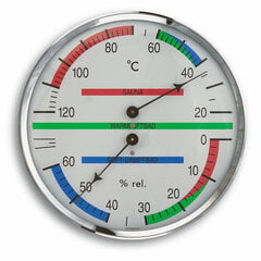 Аналоговый термогигрометр для сауны с металлическим кольцом TFA 40.1013 цена и информация | Аксессуары для сауны и бани | pigu.lt