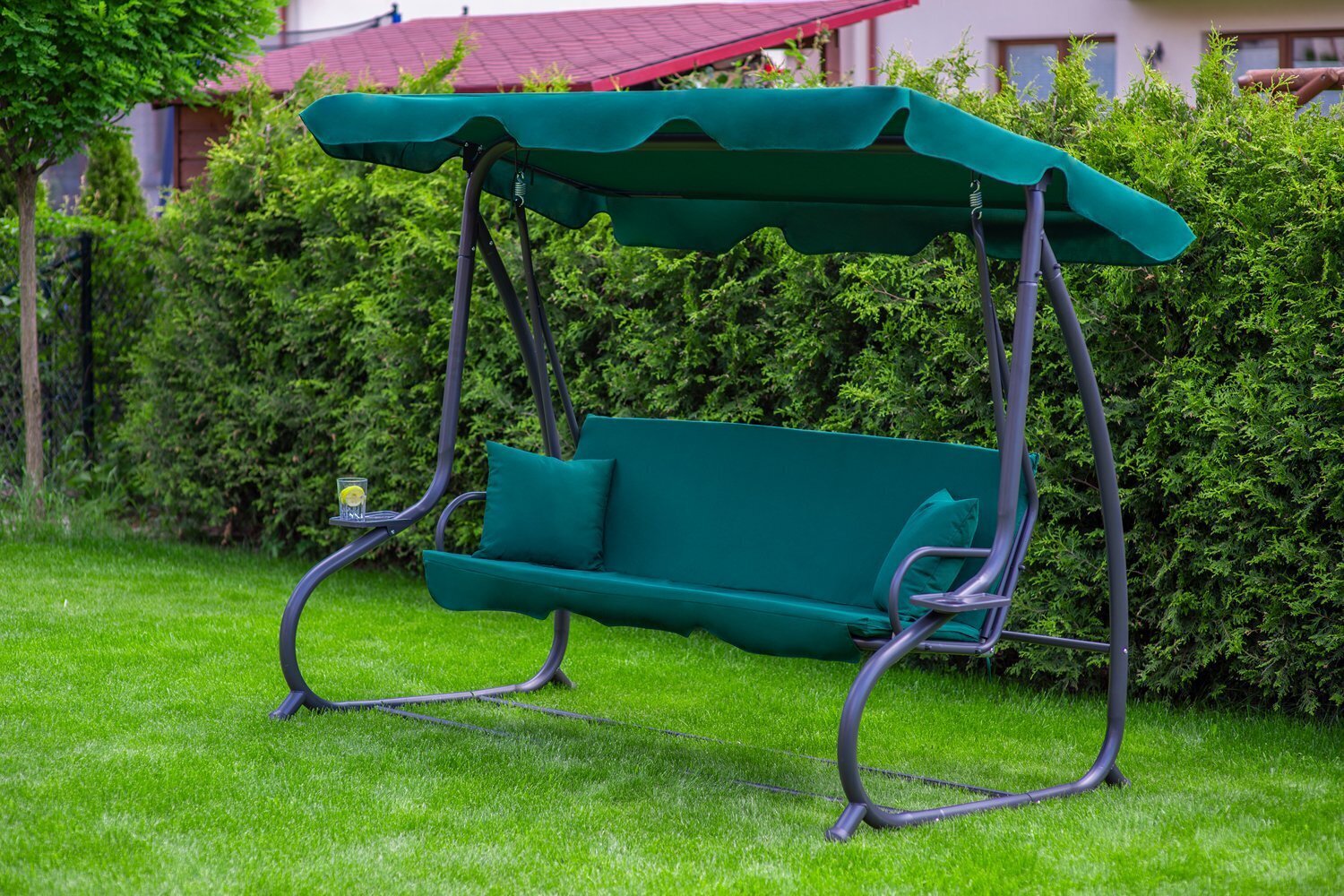 Išskleidžiamos sūpynės Funfit Garden Relax Plus, žalios kaina ir informacija | Lauko sūpynės | pigu.lt