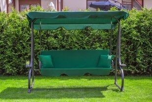 Складные качели Funfit Garden Relax Plus, зеленые цена и информация | Садовые качели | pigu.lt