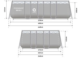 Sodo baseinas Avenli 400x207x122 cm kaina ir informacija | Baseinai | pigu.lt