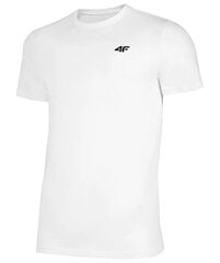 Marškinėliai vyrams 4F H4L22 TSM352, balti kaina ir informacija | Vyriški marškinėliai | pigu.lt