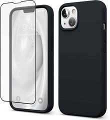 Силиконовый чехол SoundBerry для Apple iPhone 13 (real liquide silicone), space grey + защита из закаленного стекла Superior 5D цена и информация | Чехлы для телефонов | pigu.lt