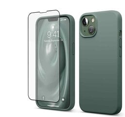 Protection set -silikoninis dėklas skirtas Apple iPhone 13 Soundberry (real liquide silicone), žalias- Ocean green + grūdinto stiklo ekrano apsauga Superior 5D kaina ir informacija | Telefono dėklai | pigu.lt
