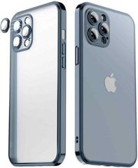 Чехол для телефона Matte transparent soft case camera protection (electroplated) Apple iPhone 11, glow space grey/blue цена и информация | Чехлы для телефонов | pigu.lt