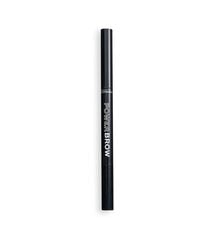 Двухсторонний карандаш для бровей Revolution Relove Power Brow 0,3 г, Brown цена и информация | Карандаши, краска для бровей | pigu.lt