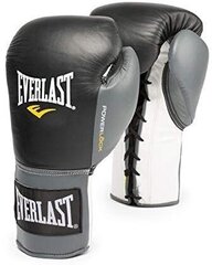 Bokso pirštinės Everlast Powerlock Lace-up, juodos/pilkos 8 dydis kaina ir informacija | Everlast Sportas, laisvalaikis, turizmas | pigu.lt