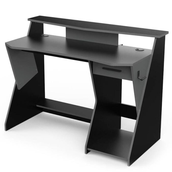 Žaidimų stalas Aatrium Skin, tamsiai pilkas/juodas kaina ir informacija | Kompiuteriniai, rašomieji stalai | pigu.lt