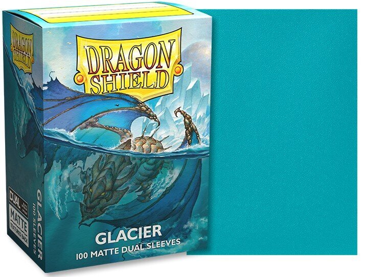 Žaidimo kortų dėklas Dragon Shield Standard Matte Dual Sleeves , Glacier Miniom 100 Vnt kaina ir informacija | Stalo žaidimai, galvosūkiai | pigu.lt