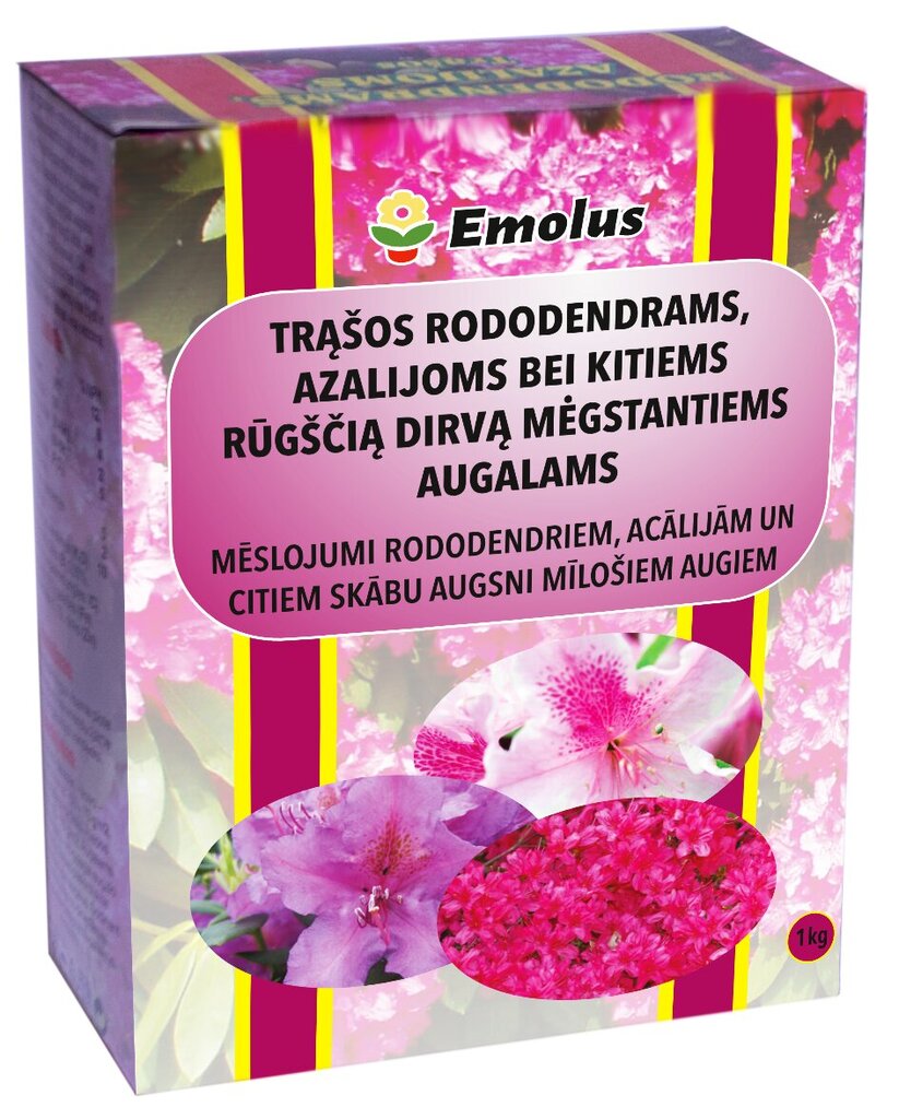 Trąšos Rododendrams, Azalijoms bei kitiems rūgščią dirvą mėgstantiems augalams 1kg kaina ir informacija | Birios trąšos | pigu.lt