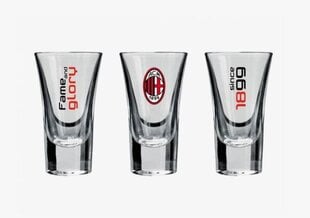Стопки для водки AC Milan Fame and Glory, 50 мл, 3 шт. цена и информация | Стаканы, фужеры, кувшины | pigu.lt