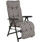 Lauko kėdė-gultas PATIO Lena Plus, juodas/įvairių spalvų kaina ir informacija | Lauko kėdės, foteliai, pufai | pigu.lt