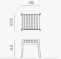 Nardi sodo kėdutė Poggio Bianco, 49 x 41,5 cm kaina ir informacija | Lauko kėdės, foteliai, pufai | pigu.lt