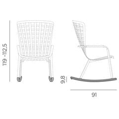 Bėgiai kėdei NARDI Folio, žali kaina ir informacija | Lauko kėdės, foteliai, pufai | pigu.lt