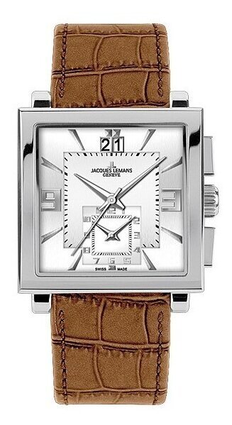 Vyriškas laikrodis Jacques Lemans Geneve Quadrus G-207B цена и информация | Vyriški laikrodžiai | pigu.lt