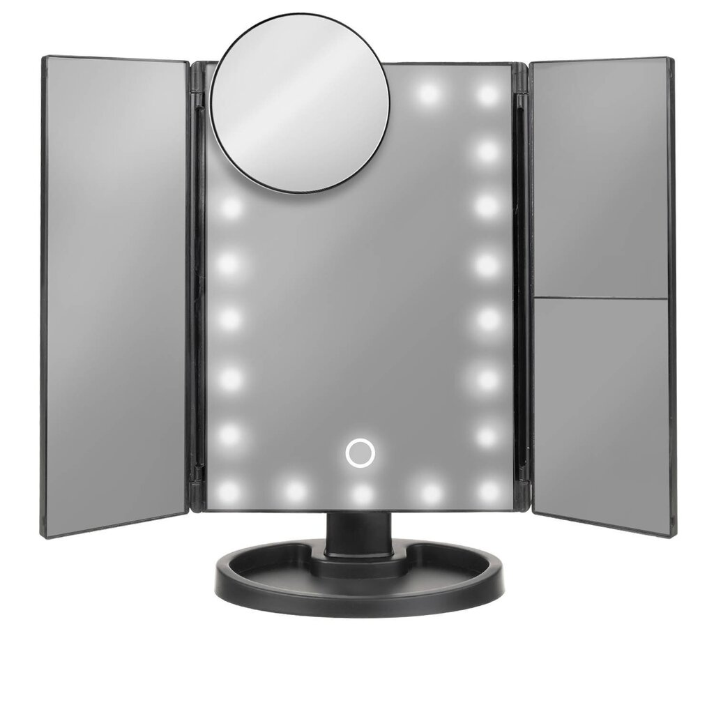 Veidrodinis LED juodas цена и информация | Vonios kambario aksesuarai | pigu.lt