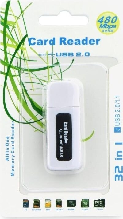 Czytnik Czytnik kart pamięci SDHC/SD/MMC/RS-MMC /Mini-SD(adapter)/Micro SD(adapter)/TF(adapter)/XD/MS/MS PRO DUO 2.0 czarny kaina ir informacija | Adapteriai, USB šakotuvai | pigu.lt