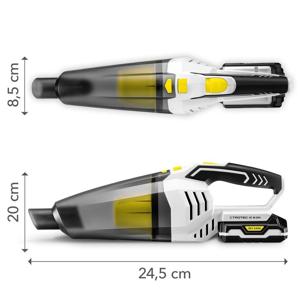 Belaidis rankinis dulkių siurblys Trotec VC 10-20V kaina ir informacija | Auto reikmenys | pigu.lt