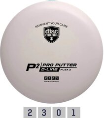Диск для гольфа Putter D-LINE P2 FLEX 2 White цена и информация | Диск-гольф | pigu.lt