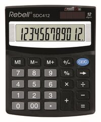 Skaičiuotuvas mažas stalinis Rebell SDC412 kaina ir informacija | Kanceliarinės prekės | pigu.lt
