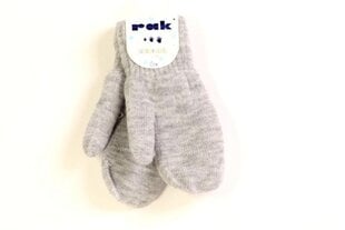 Теплые перчатки с аппликацией для девочек, Светло-серый цена и информация | Шапки, перчатки, шарфы для девочек | pigu.lt