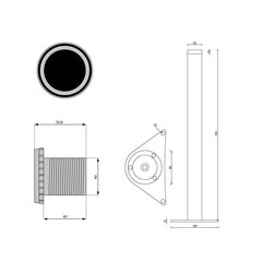 Reguliuojama stalo koja Ø60mm, H710mm, balta kaina ir informacija | Baldinės kojelės ir kojos | pigu.lt