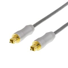 Deltaco optinis skaitmeninio garso kabelis, 5 m kaina ir informacija | Kabeliai ir laidai | pigu.lt