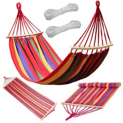 Garden hammock with frame hanging rocker with ropes цена и информация | Гамаки | pigu.lt