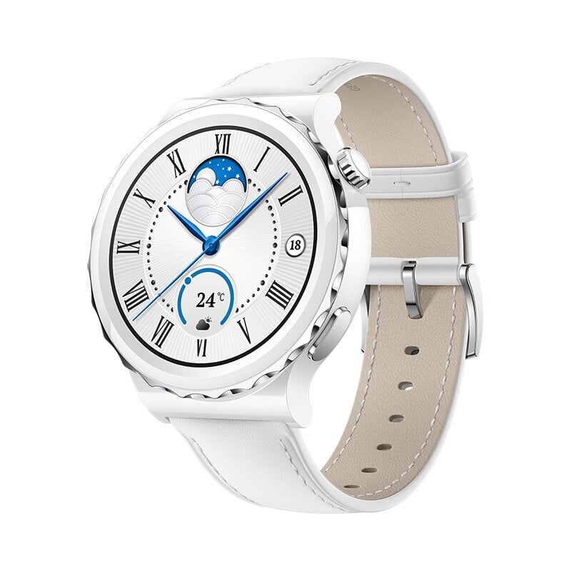 Huawei Watch GT 3 Pro Ceramic White Leather цена и информация | Išmanieji laikrodžiai (smartwatch) | pigu.lt