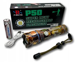 Ручной фонарик Camo P50 цена и информация | Фонари и прожекторы | pigu.lt