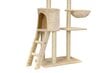 Kačių draskyklė su žaislais Funfit, 135 cm, smėlio spalvos kaina ir informacija | Draskyklės | pigu.lt
