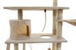 Kačių draskyklė su hamaku Funfit, 140 cm, smėlio spalvos kaina ir informacija | Draskyklės | pigu.lt