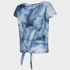 Marškinėliai moterims 4F W H4L22-TSD01890A, mėlynos spalvos цена и информация | Женские футболки | pigu.lt
