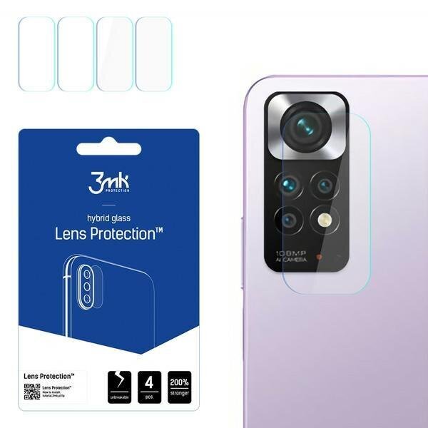 3MK Lens Protect skirtas Xiaomi Redmi Note 11s 4G kamerai, 4 vnt. kaina ir informacija | Apsauginės plėvelės telefonams | pigu.lt