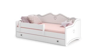 Vaikiška lova Emma su čiužiniu ir stalčiumi 164 cm x 85 cm x 70 cm kaina ir informacija | Vaikiškos lovos | pigu.lt
