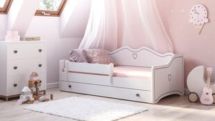 Vaikiška lova Emma su čiužiniu ir stalčiumi 164 cm x 85 cm x 70 cm kaina ir informacija | Vaikiškos lovos | pigu.lt