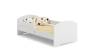 Vaikiška lova Luk su čiužiniu ir barjerine apsauga 144 cm x 77 cm x 56 cm kaina ir informacija | Vaikiškos lovos | pigu.lt