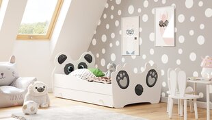 Детская кровать Animals с ящиком и матрасом 164 см x 90 см x 70 см, панда цена и информация | Детские кровати | pigu.lt