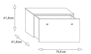 Детский комод Inga 41,6x41,6x70,6см, розовый цвет цена и информация | Детские комоды | pigu.lt